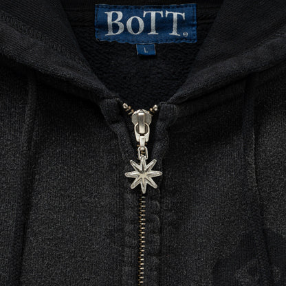 Washed Lucky Logo Zip Hoodie