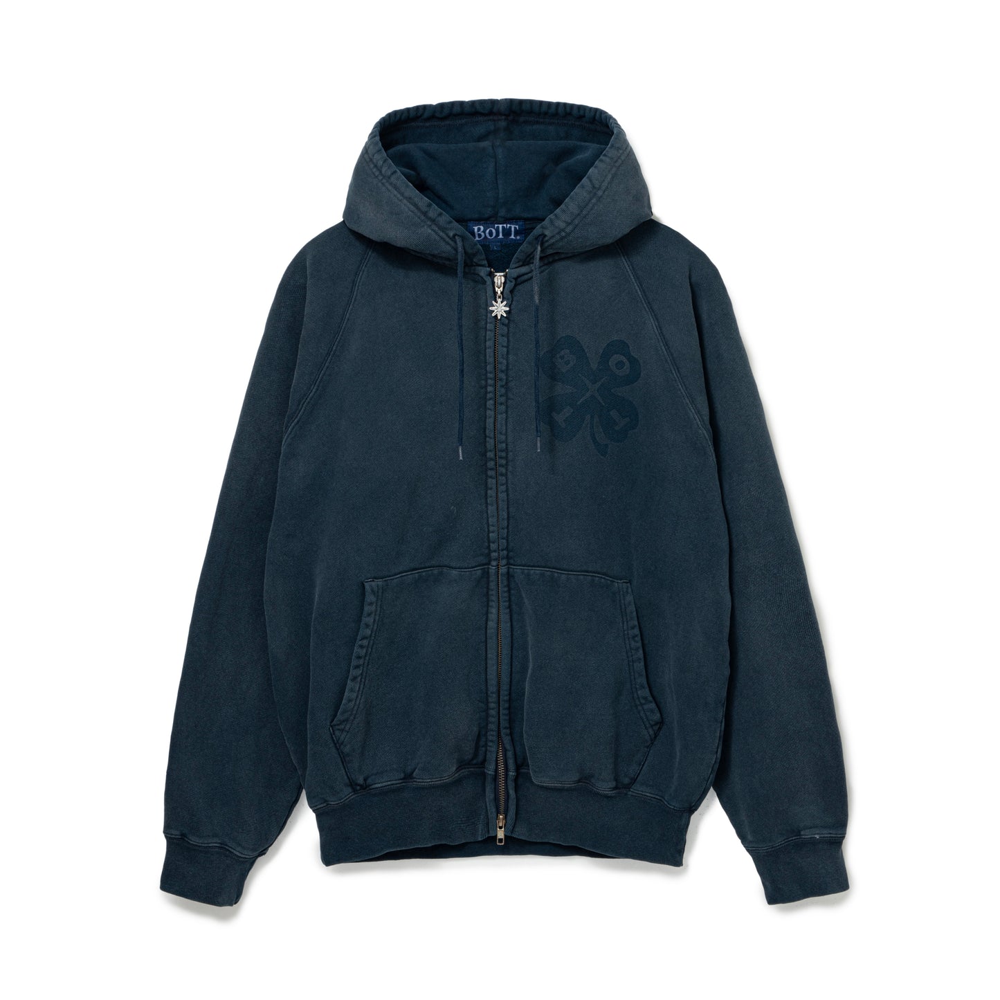 Washed Lucky Logo Zip Hoodie