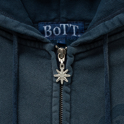 Washed Lucky Logo Zip Hoodie