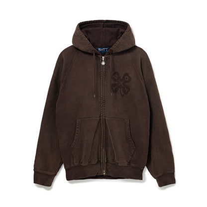 Washed Lucky Logo Zip Hoodie
