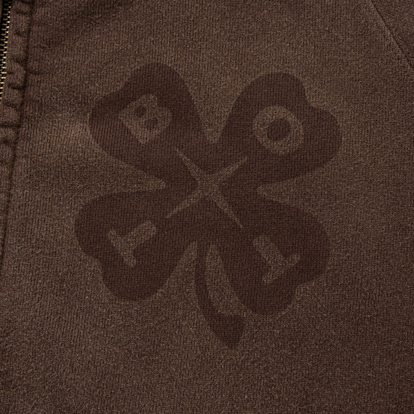 Washed Lucky Logo Zip Hoodie