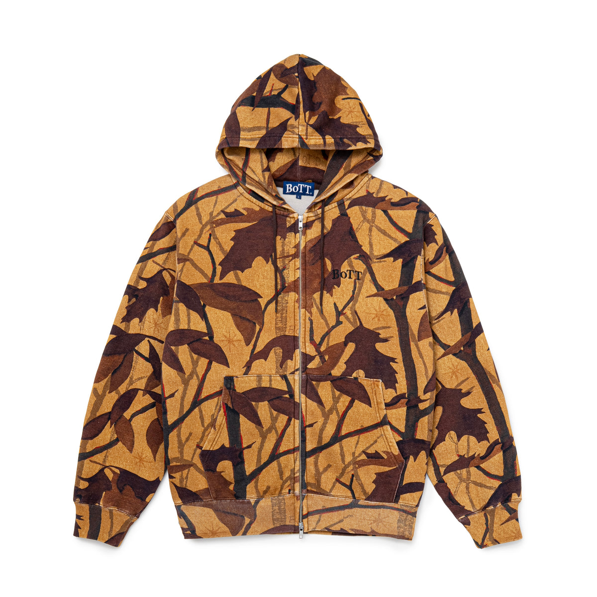 Washed Tree Camo Zip Hoodie