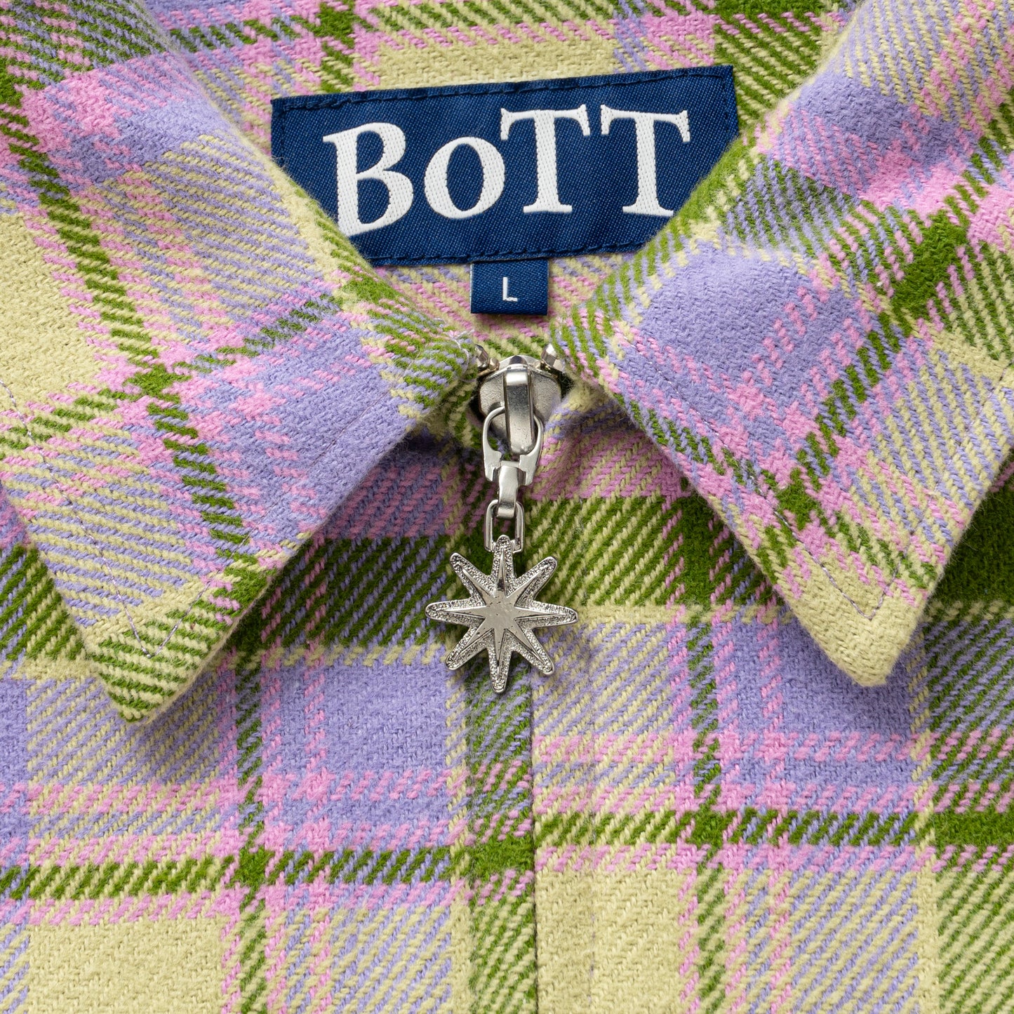 Zip-Up Flannel Shirt