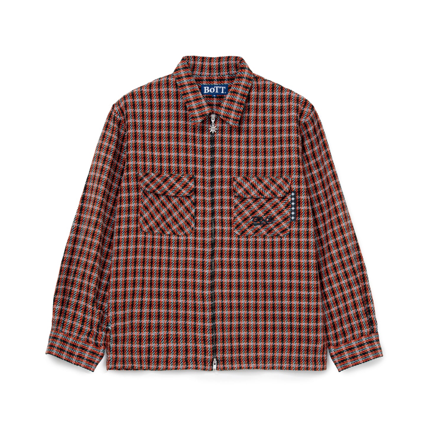 Zip-up Flannel Shirt