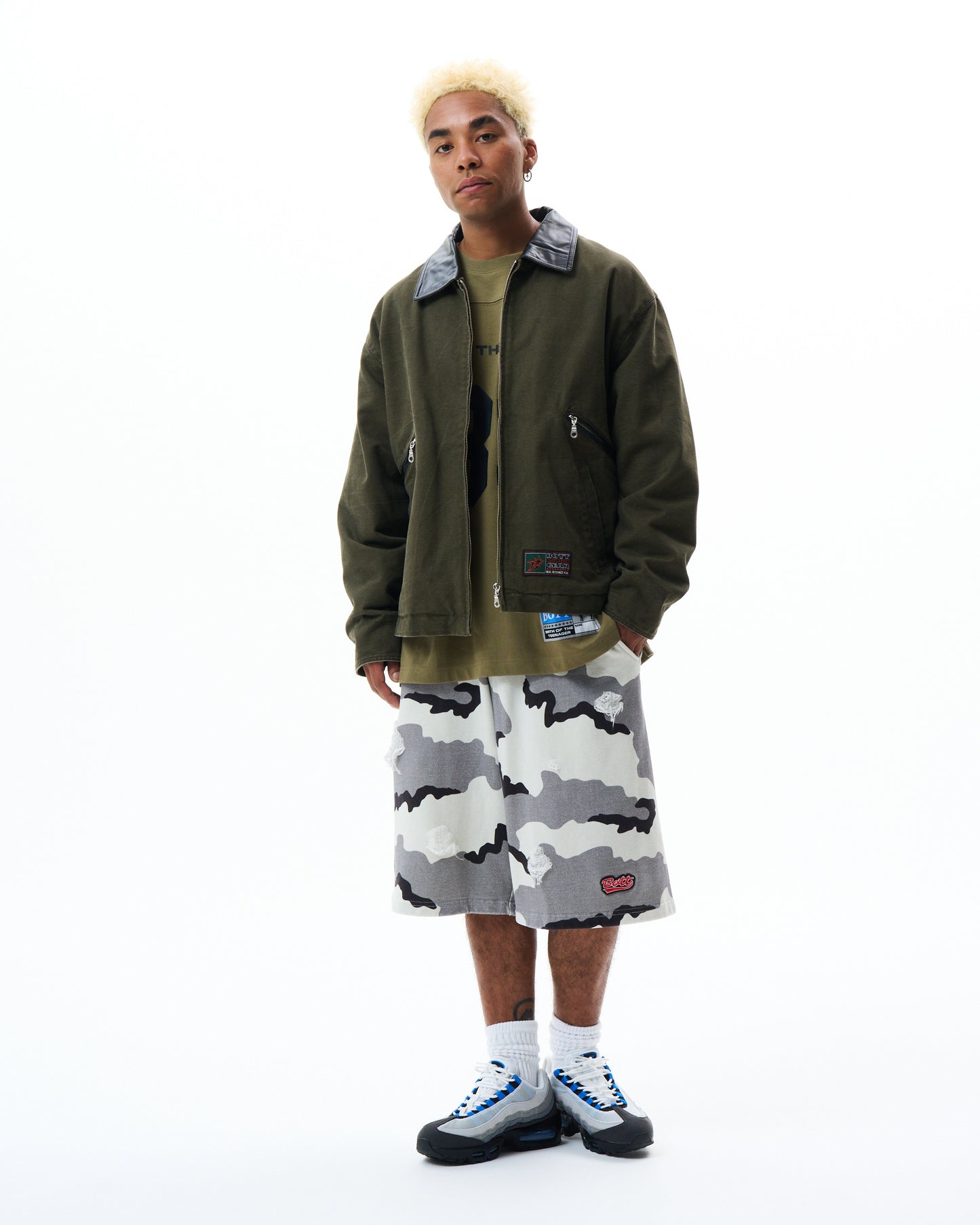 Leather Collar Work Jacket