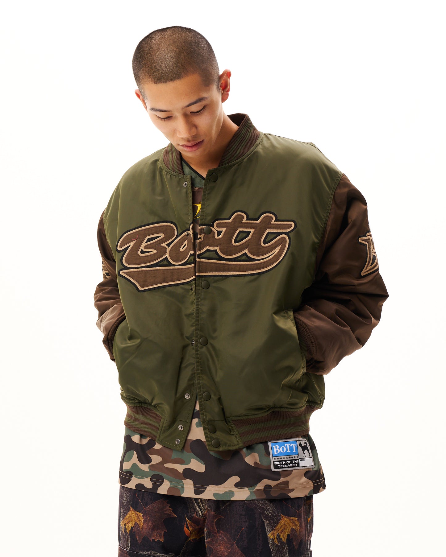 Nylon Varsity Jacket