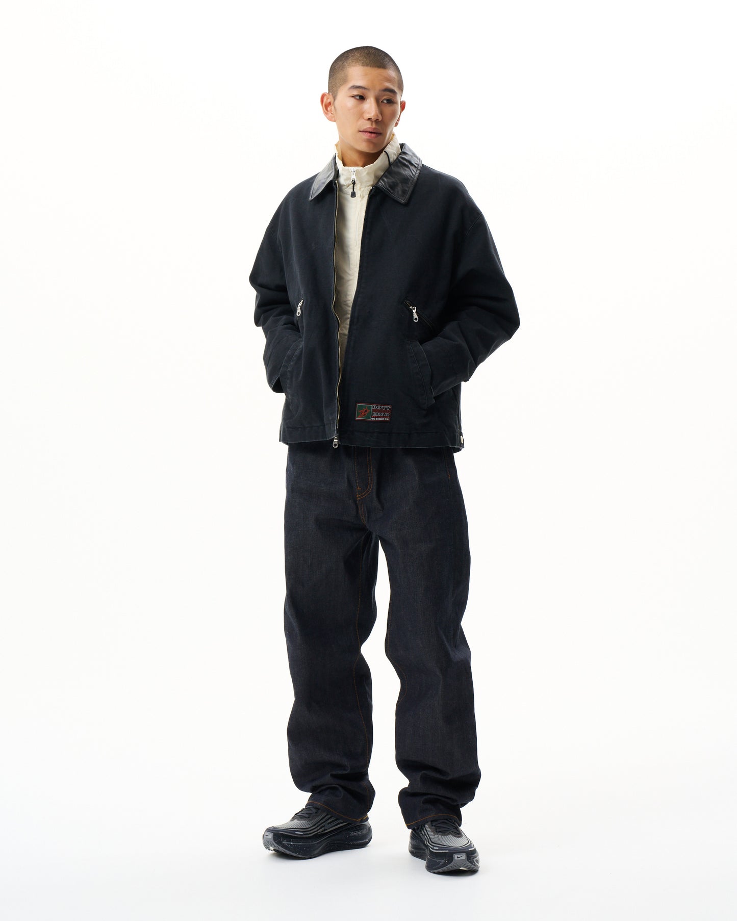 Leather Collar Work Jacket