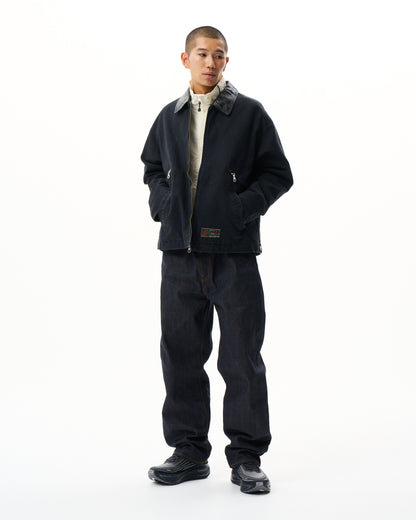 Leather Collar Work Jacket