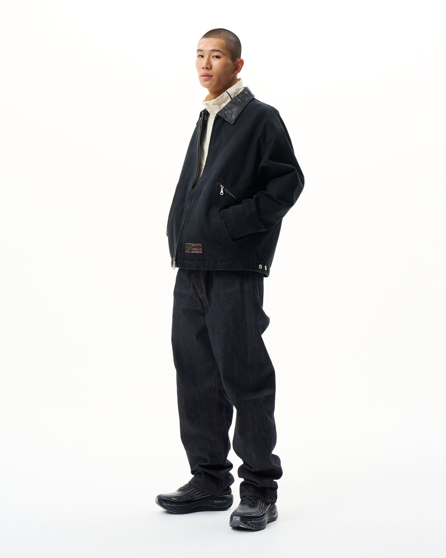 Leather Collar Work Jacket