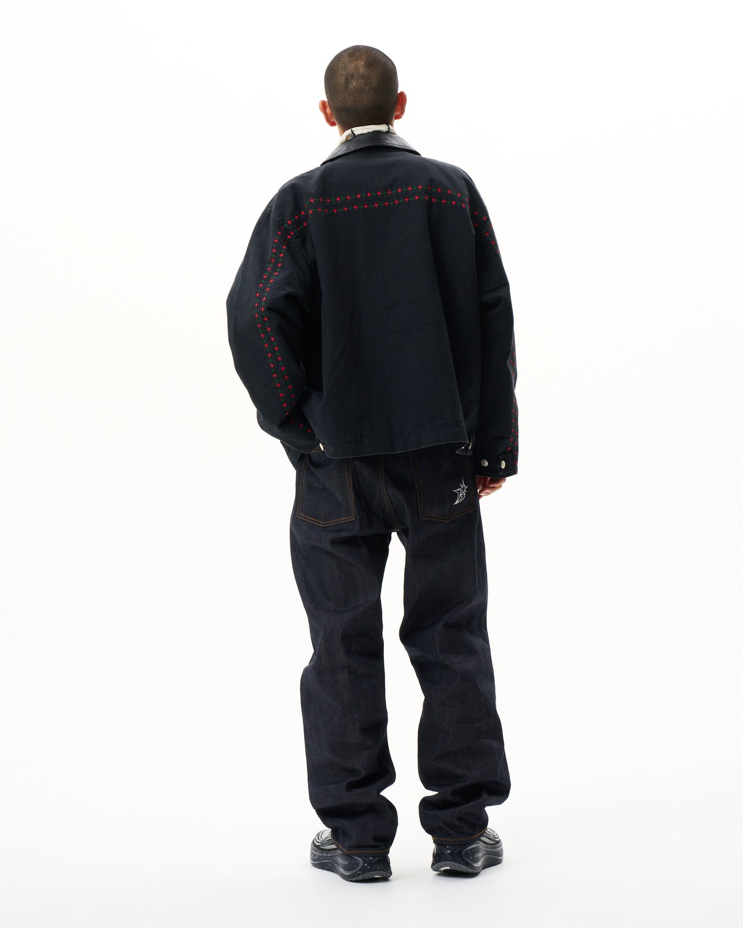 Leather Collar Work Jacket