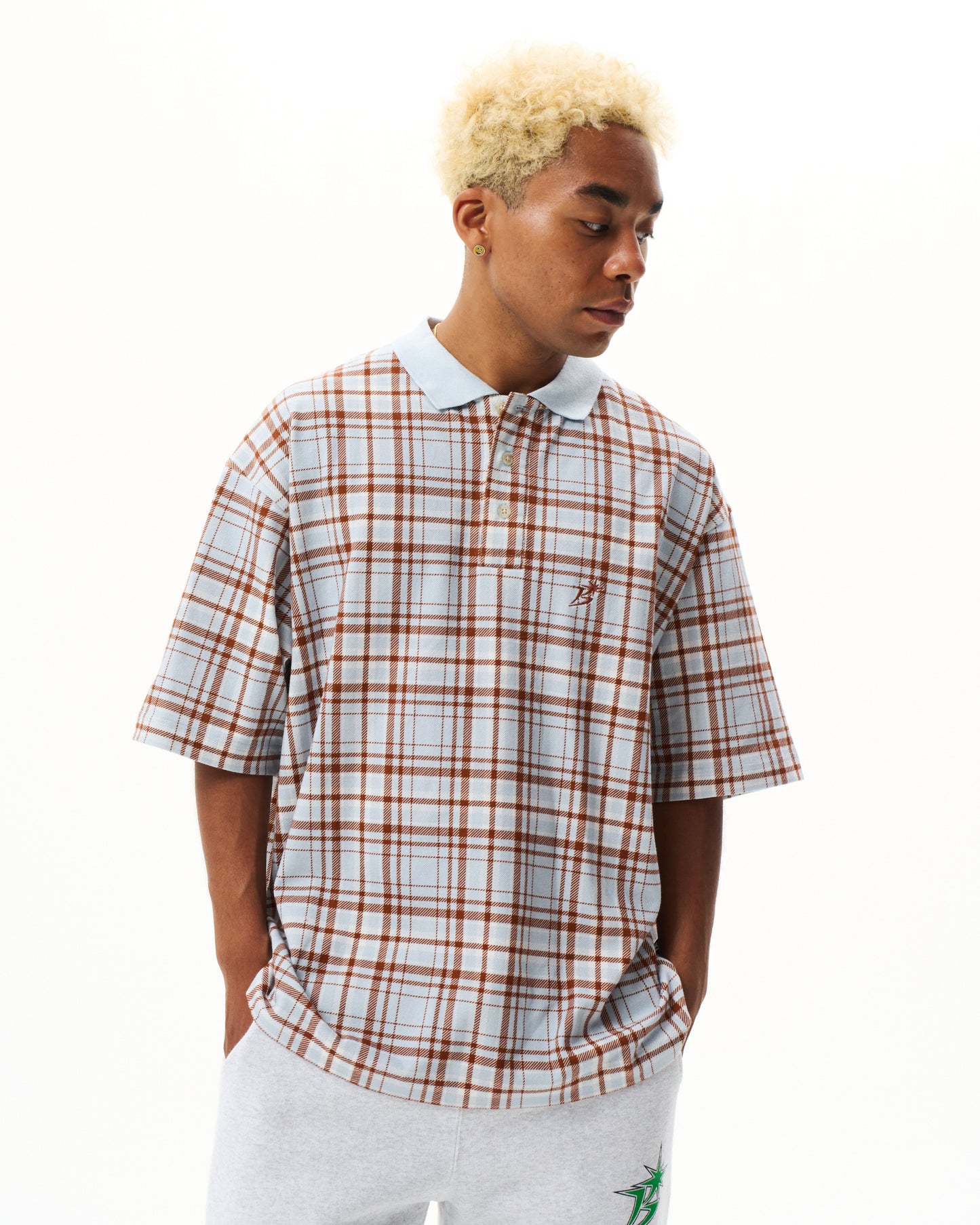 Plaid S/S Polo Shirt