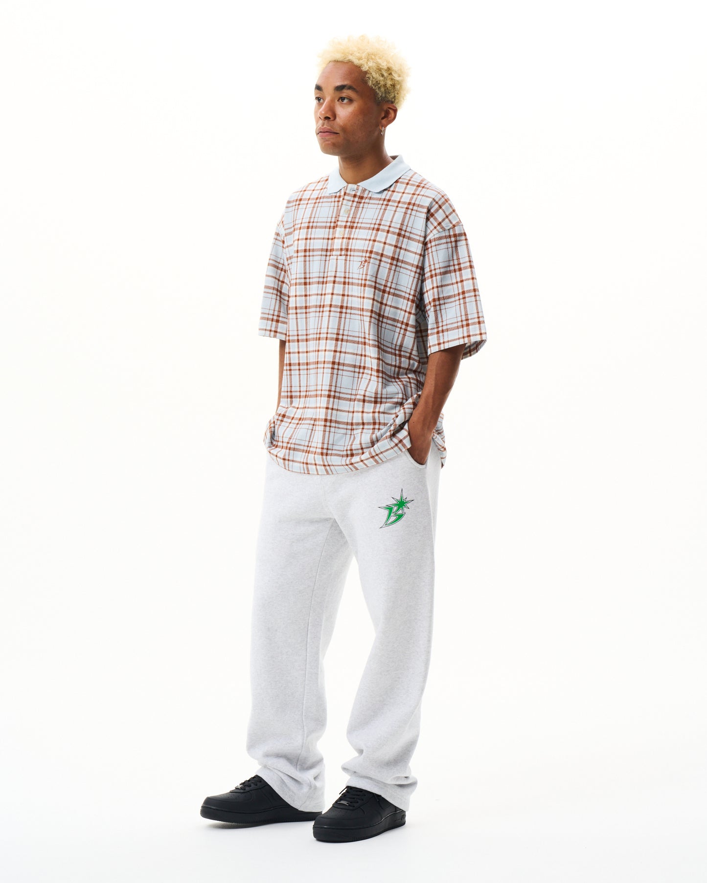 Plaid S/S Polo Shirt