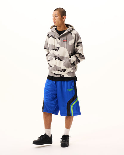 Henley-neck Camo Hoodie