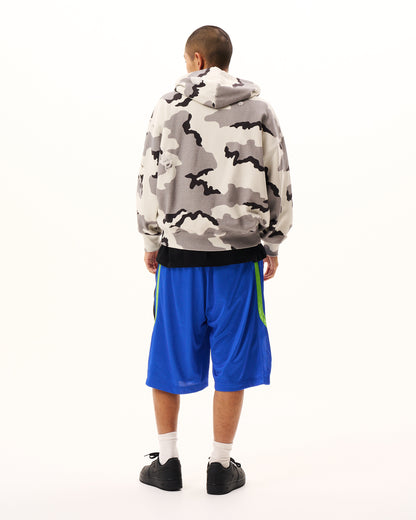 Henley-neck Camo Hoodie