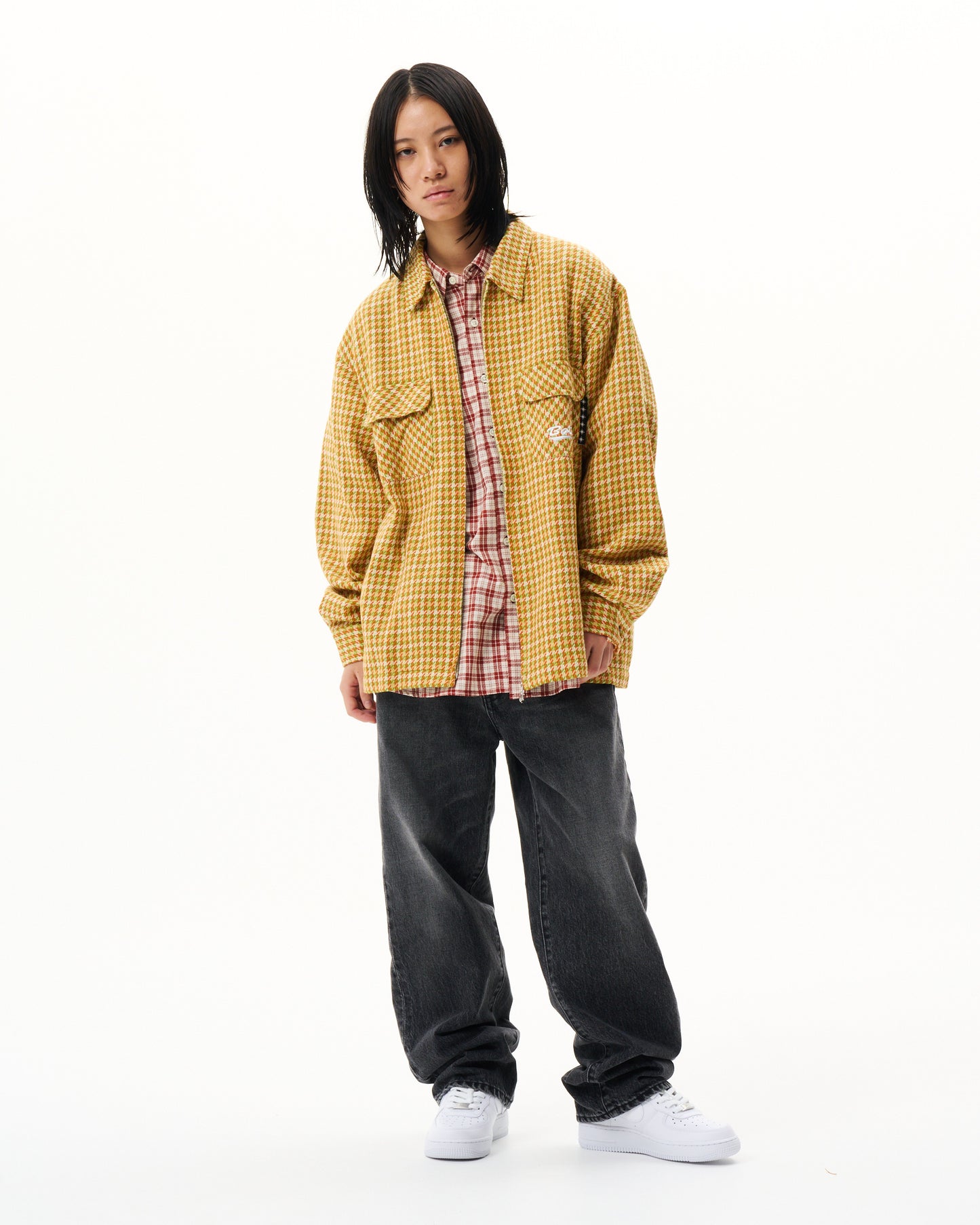 Zip-up Flannel Shirt