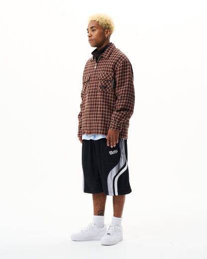 Zip-up Flannel Shirt