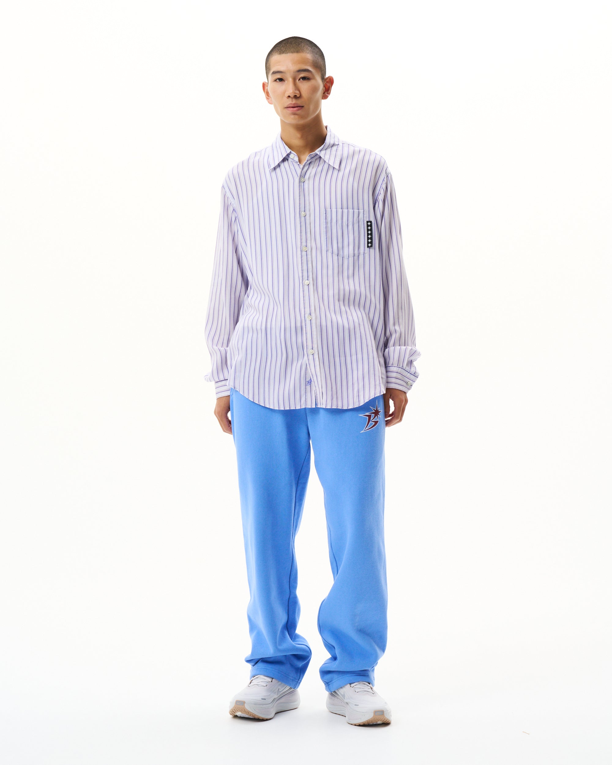 メンズ BOTT Printed Striped Shirt