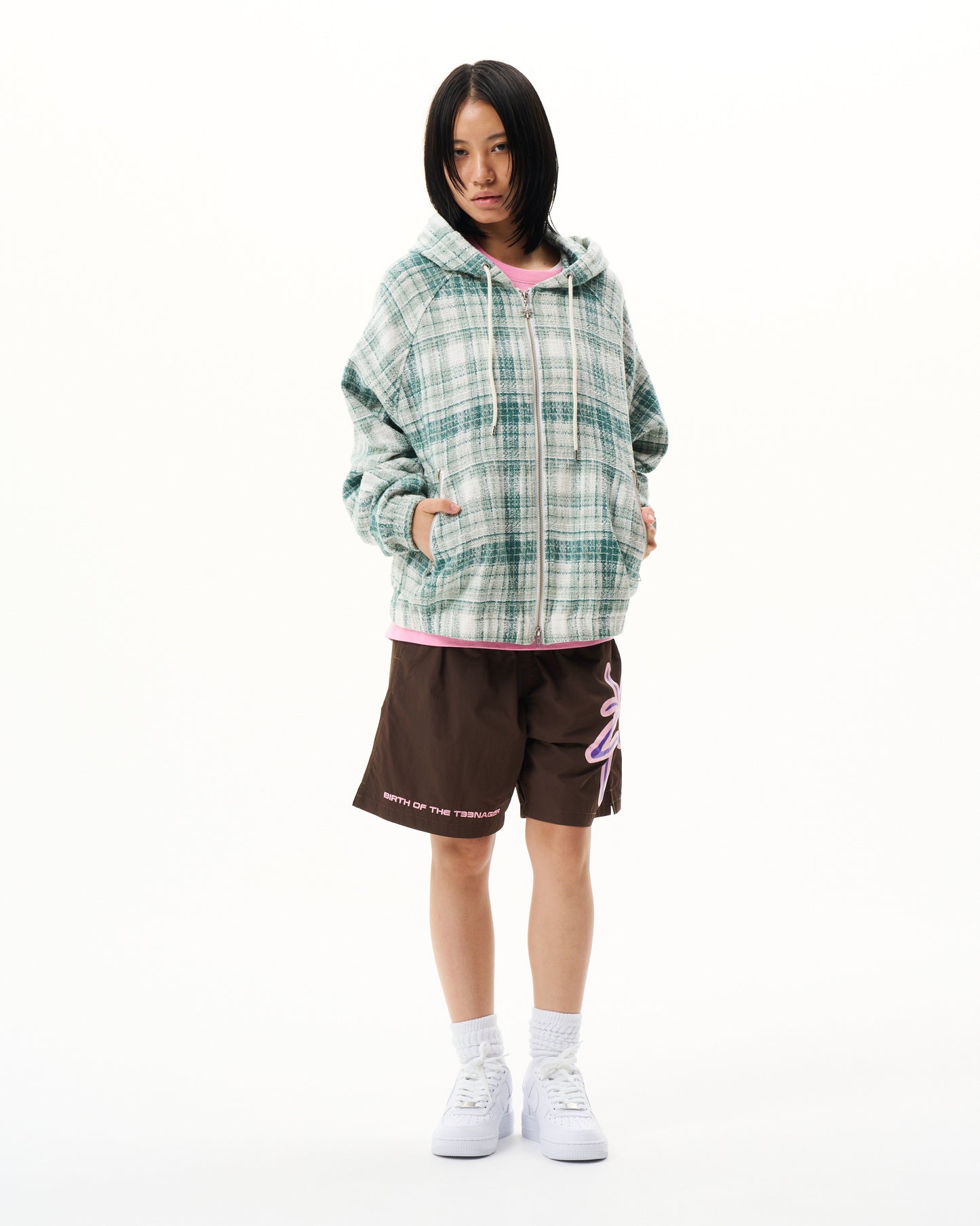 Heavy Check Zip Hoodie