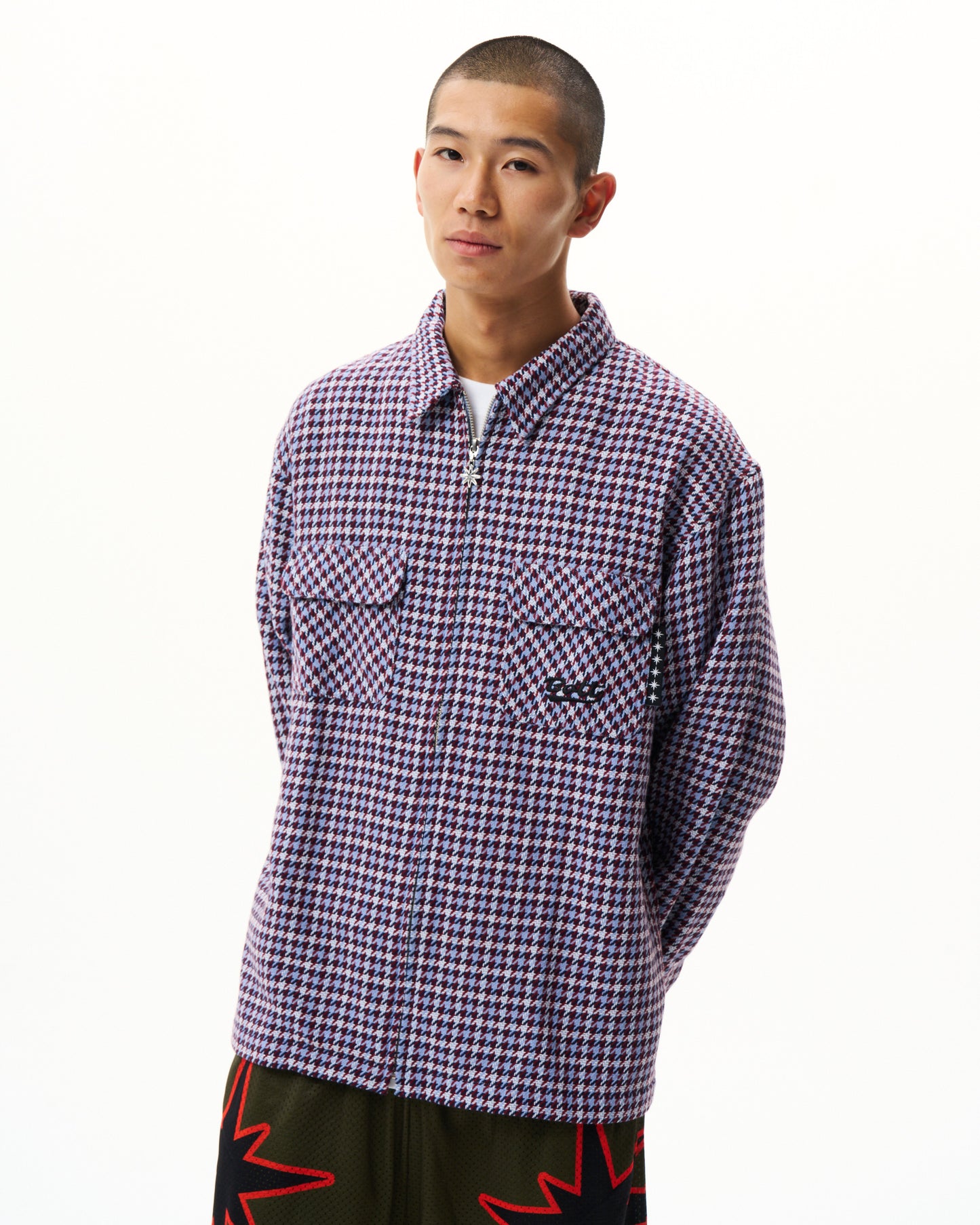 Zip-up Flannel Shirt